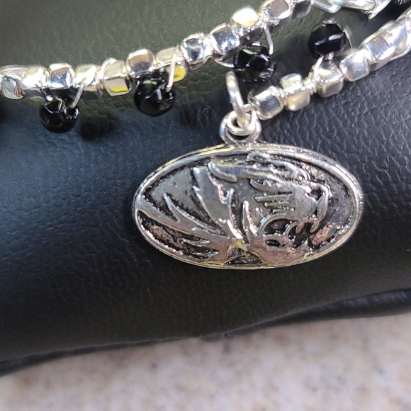 Bracelet Panther Team. Silver/Black. ADJUSTABLE - Picture 3 of 8